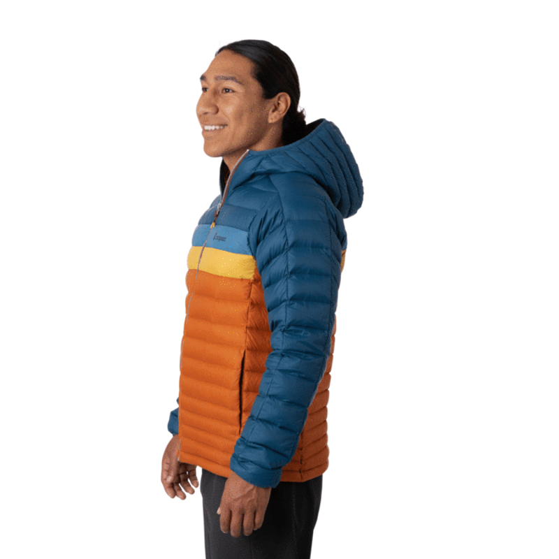 Cotopaxi Mens Fuego Down Hooded Jacket Indigo/Mezcal-4